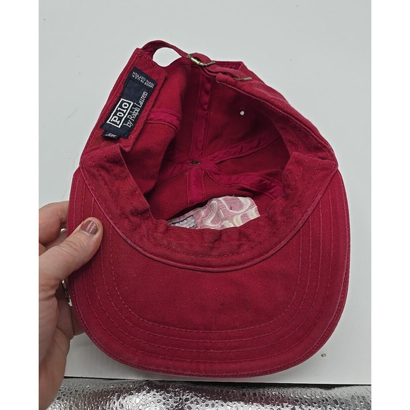 Vintage Polo Ralph Lauren SnowBeach Stadium Indian P Wing Rare 92 Stadium Hat - Picture 4 of 6